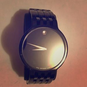 Men movado watch. Sapphire black crystal.